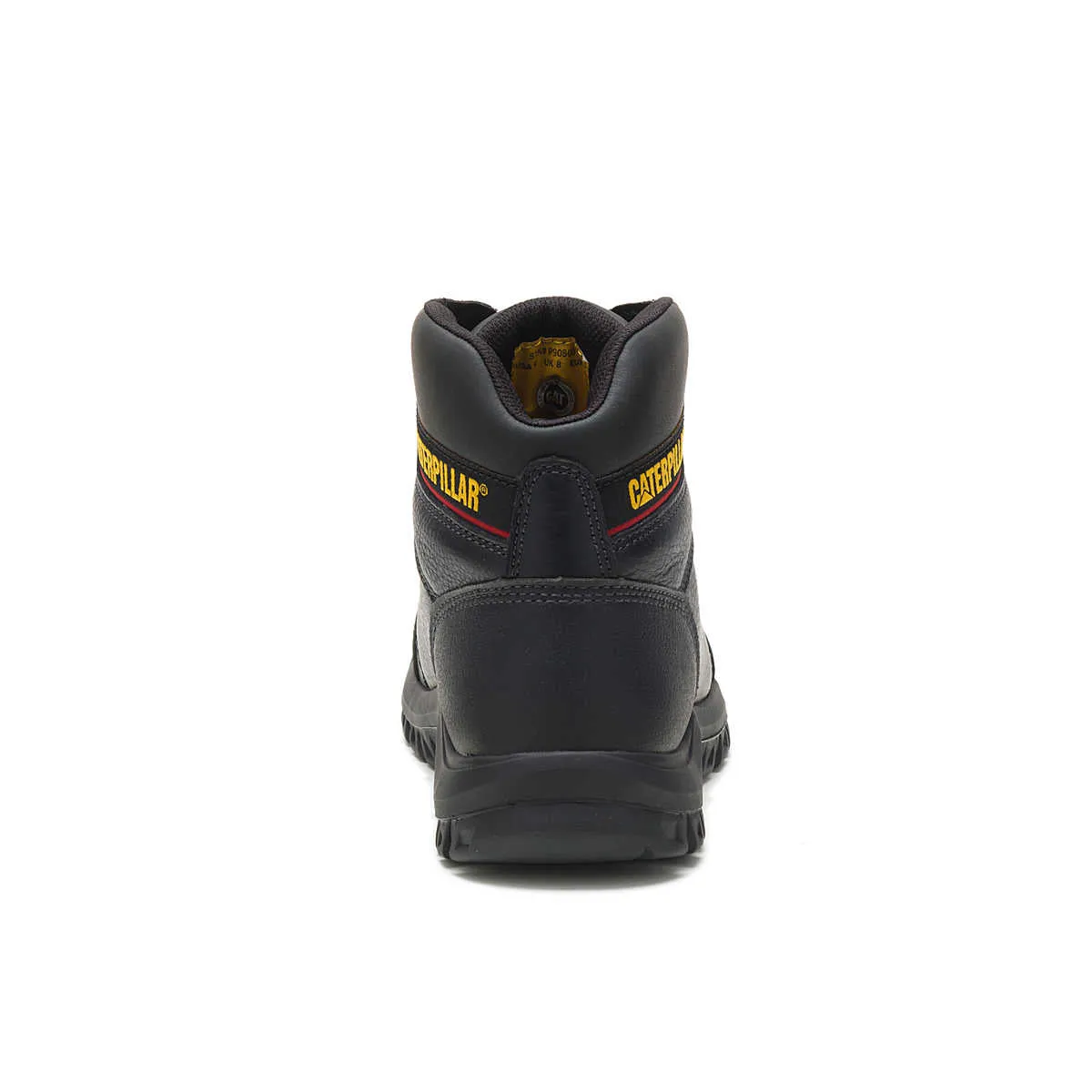 MEN'S CAT OUTLINE BLACK WORK BOOT P90800