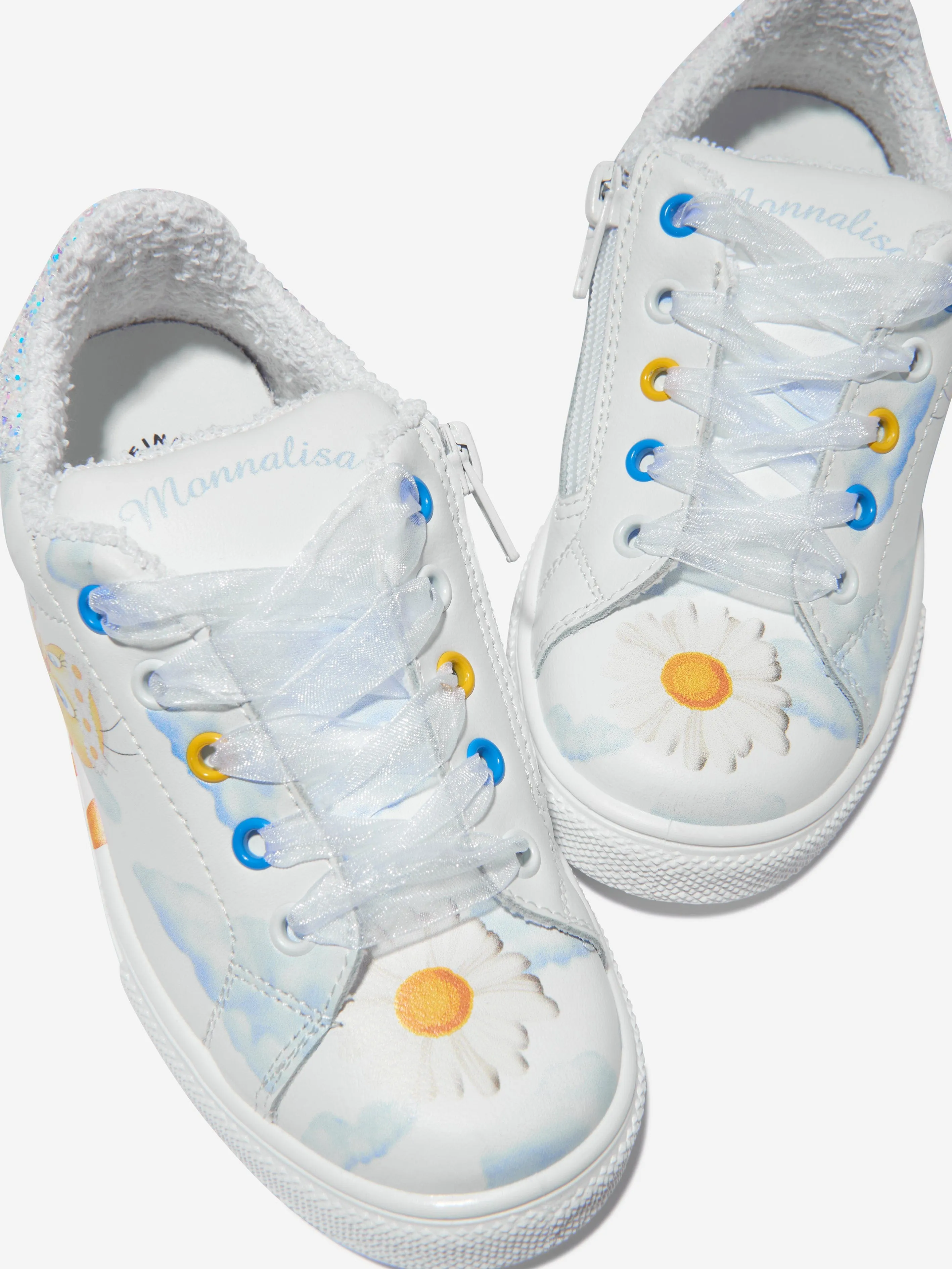 Monnalisa Girls Leather Lace Up Tweety Trainers