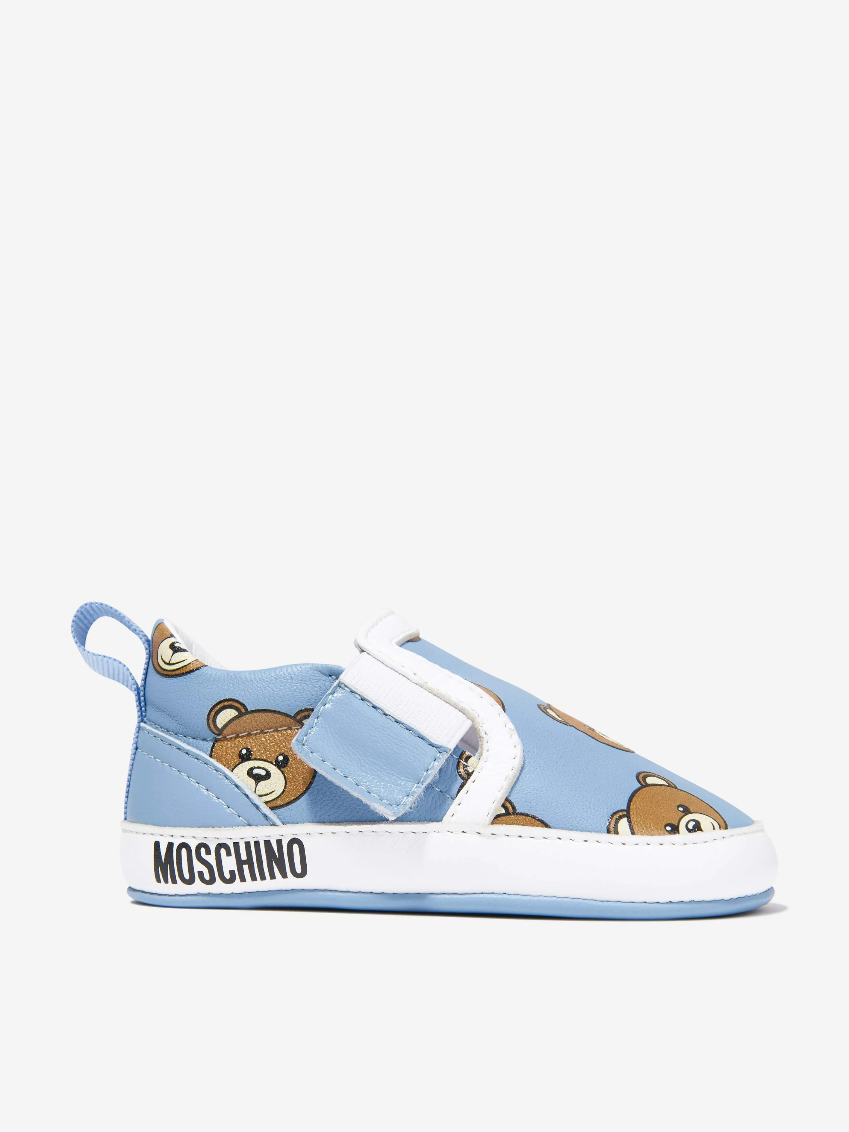 Moschino Baby Boys Leather Bear Slip On Trainers