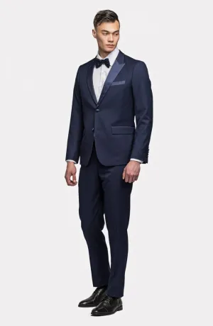 Navy Blue Peak Lapel Tuxedo