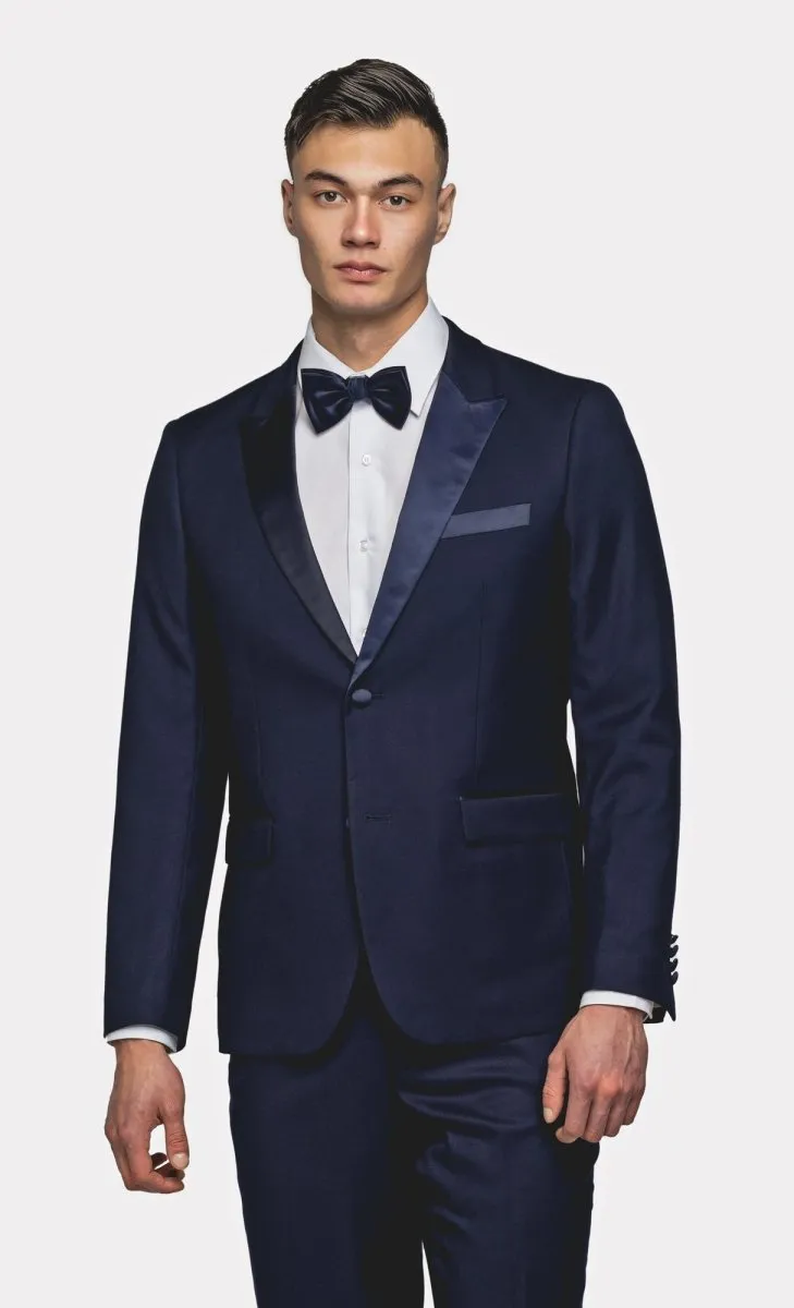 Navy Blue Peak Lapel Tuxedo