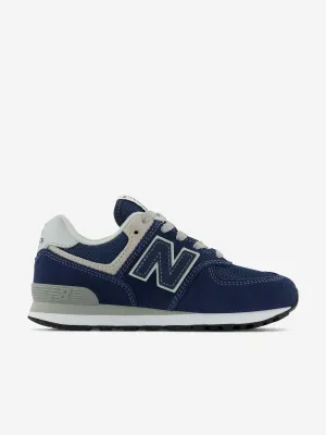 New Balance Boys Suede 574 Trainers in Navy