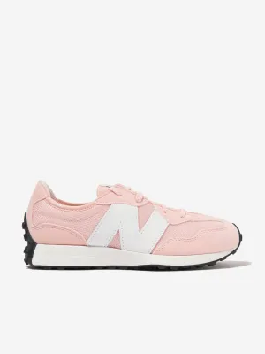 New Balance Girls 327 Lace Up Logo Trainers in Pink