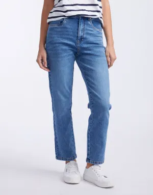 Noelle Straight Leg Jean - Mid Blue