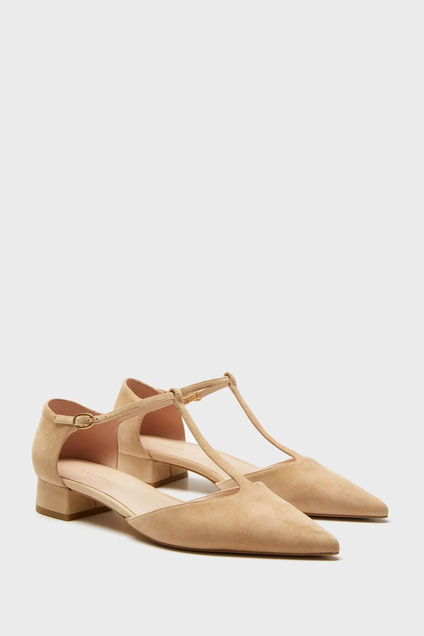 Nude Suede Collins Flats