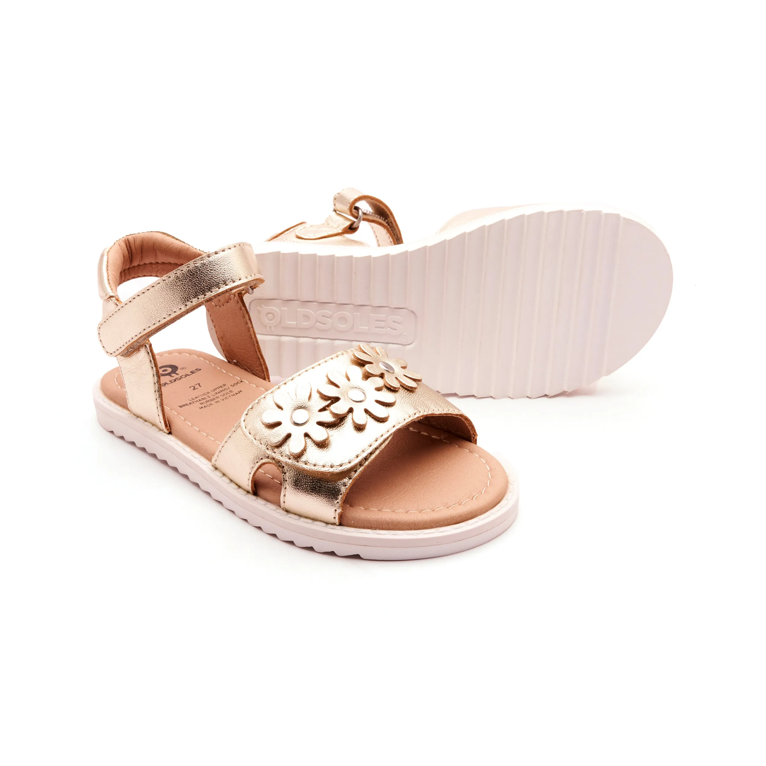 OLD SOLES FLOWER SANDAL - GOLD