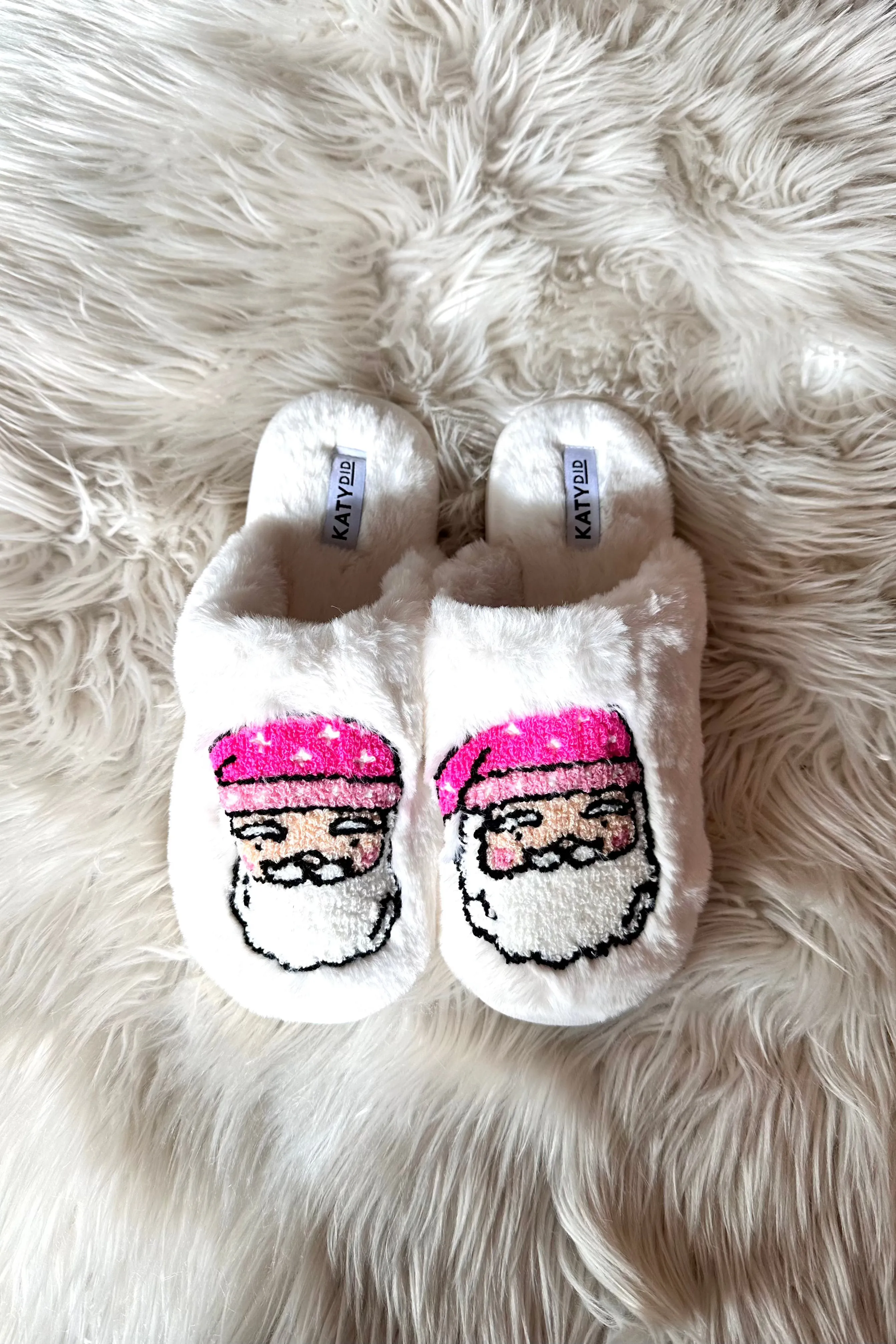 Pink Santa Slippers