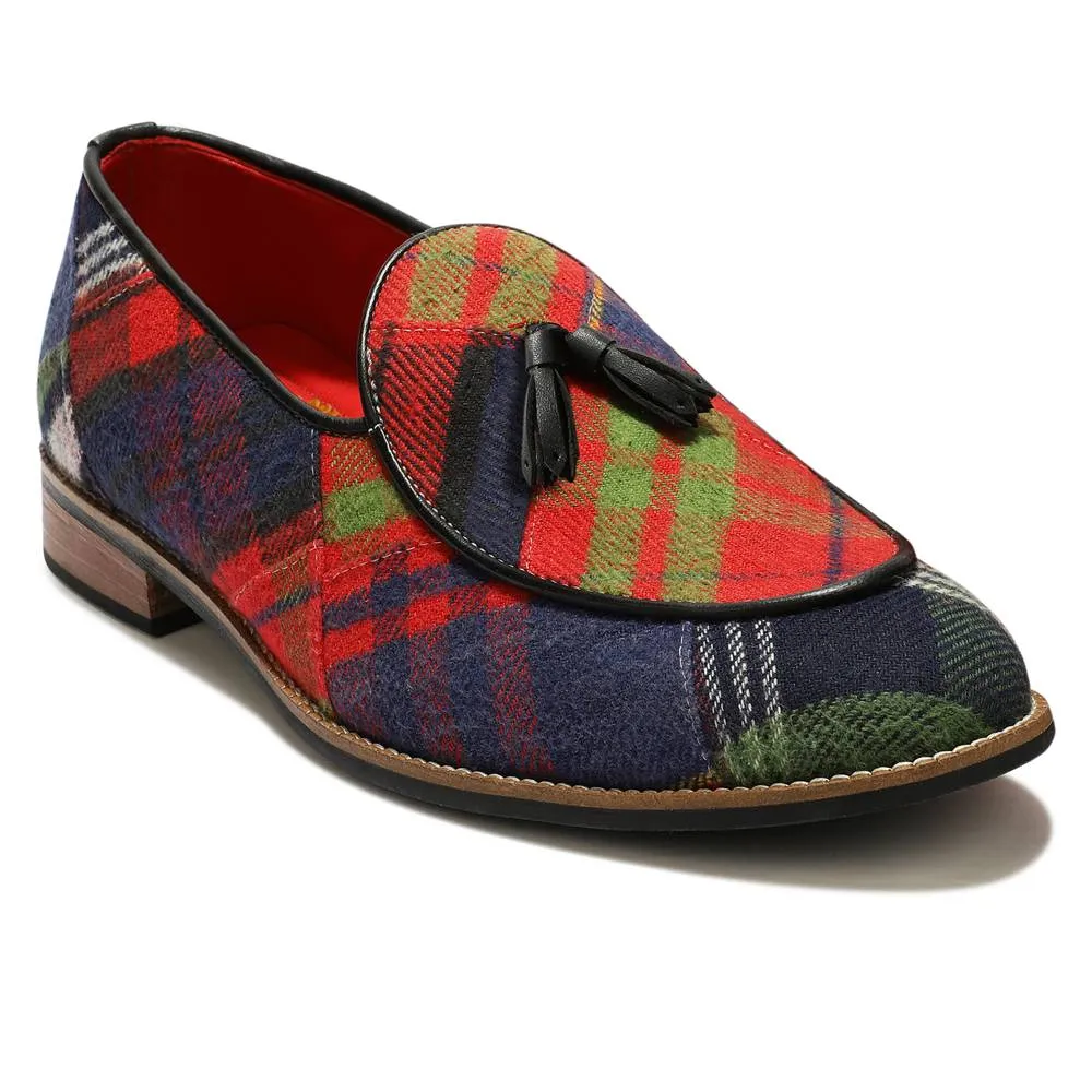 Red Tartans Slip_on for Men (discontinued)