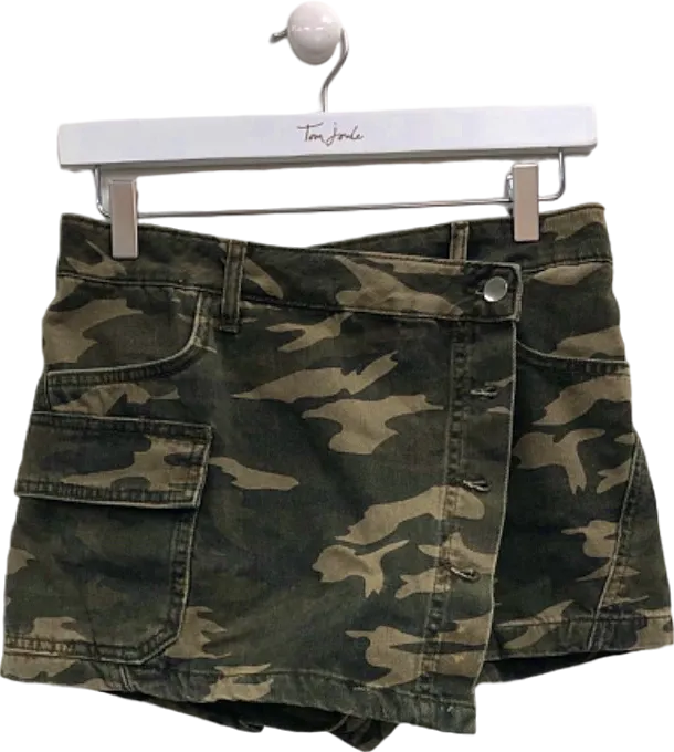 River Island Camouflage Mini Skirt UK 6