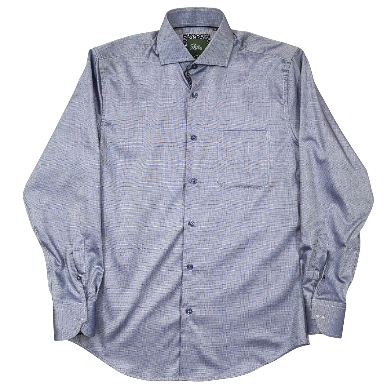 Rossini Greyish Navy Fine LS Shirt