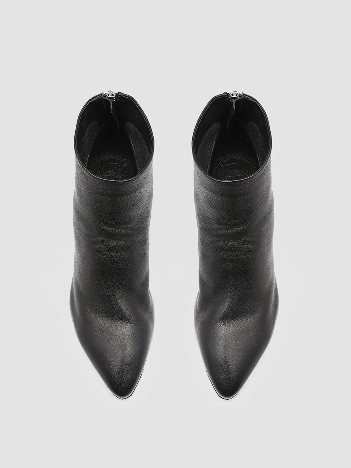 SALLY 001 - Black Leather Booties