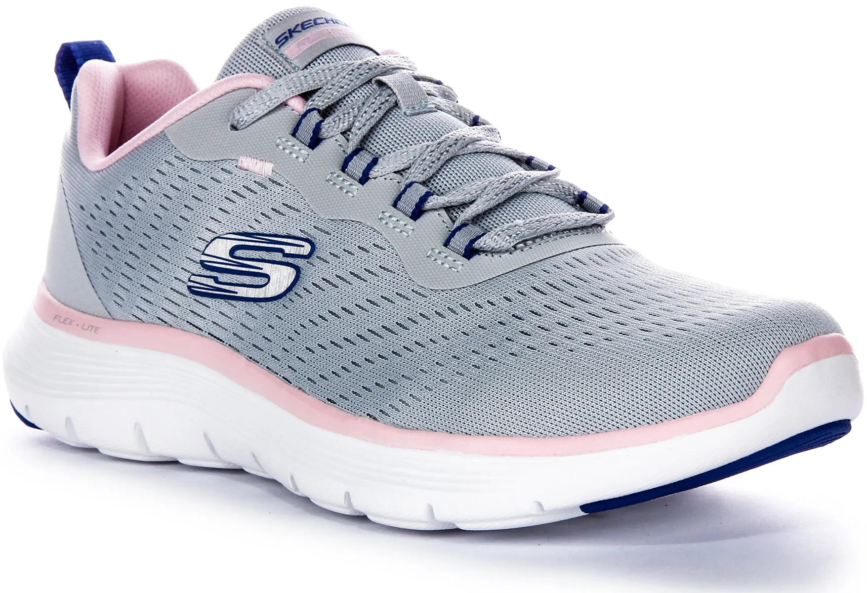 Skechers Flex Appeal 5.0 In Greypink For Women