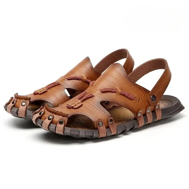 Soft Insole Leather Casual Sandals