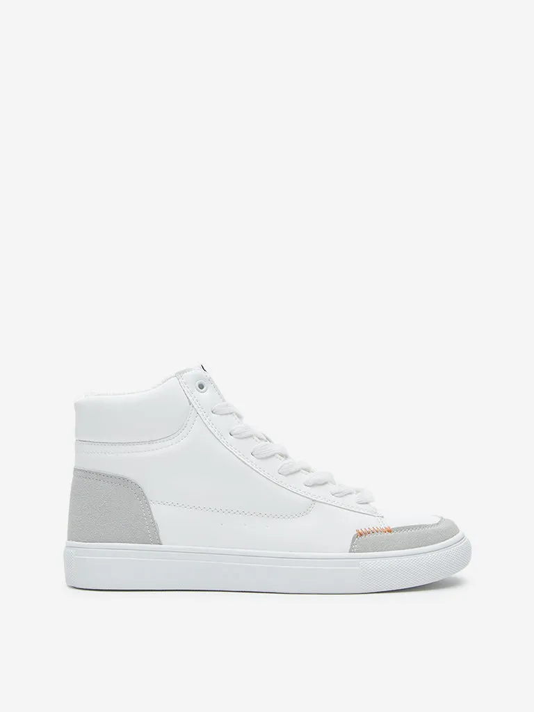 SOLEPLAY White Colour-Blocked High-Top Boots