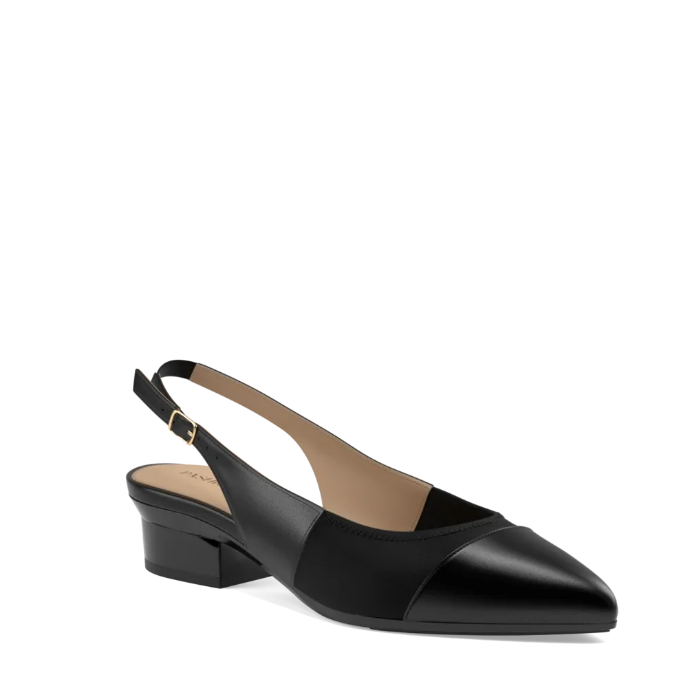 The Panel Slingback - Coal   Stiletto Heel Kit 3 Coal - FINAL SALE