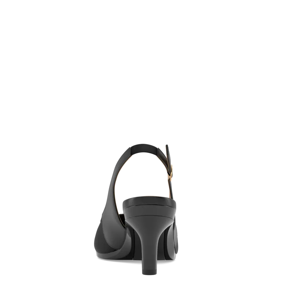 The Panel Slingback - Coal   Stiletto Heel Kit 3 Coal - FINAL SALE