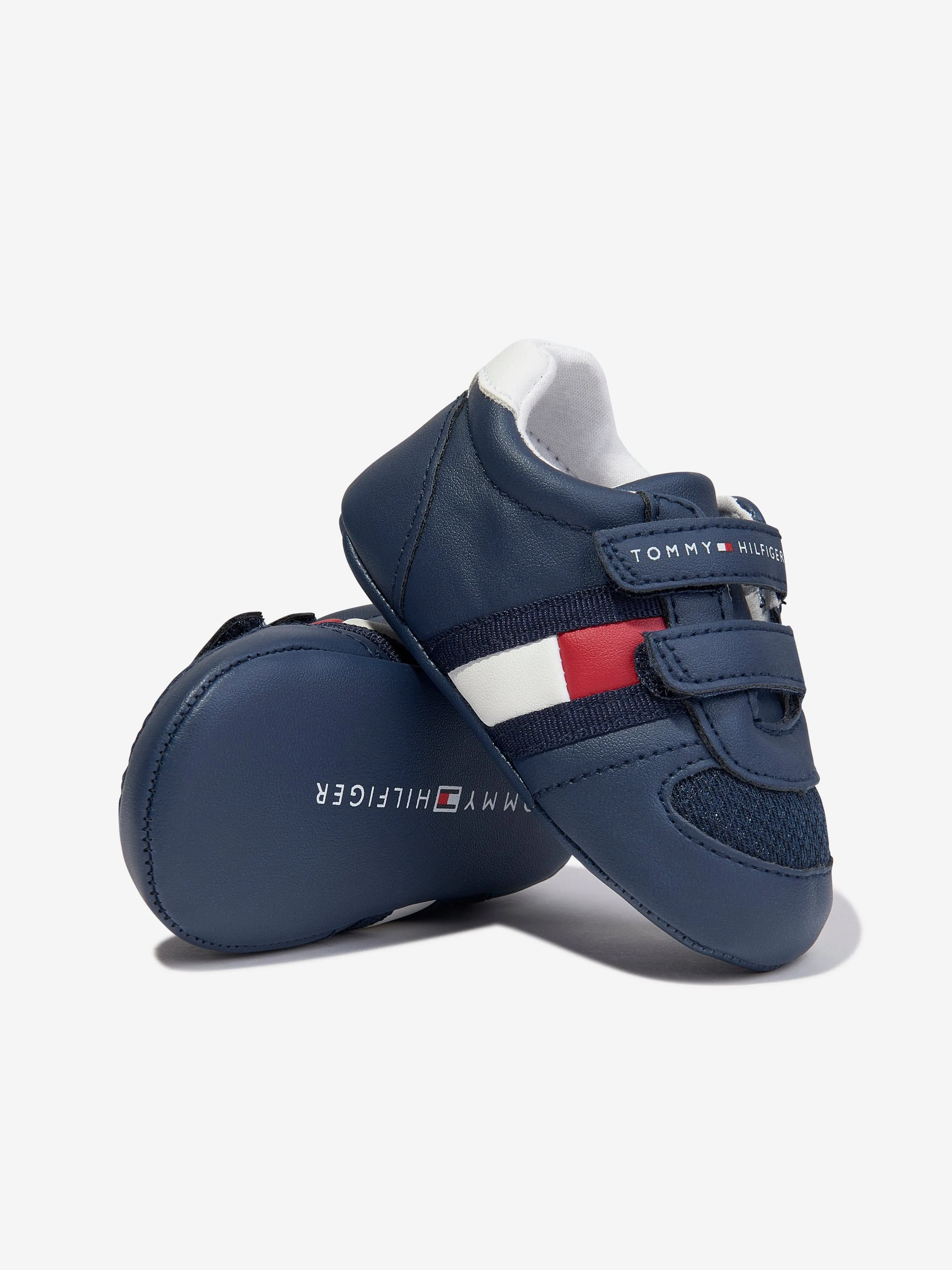 Tommy Hilfiger Baby Boys Flag Velcro Trainers in Blue