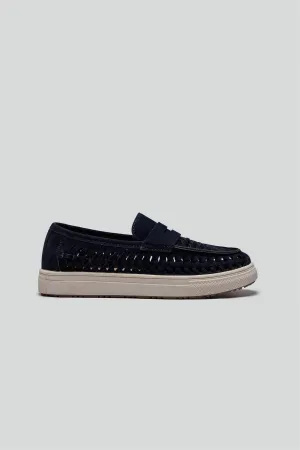 Troy Boys Navy Loafers