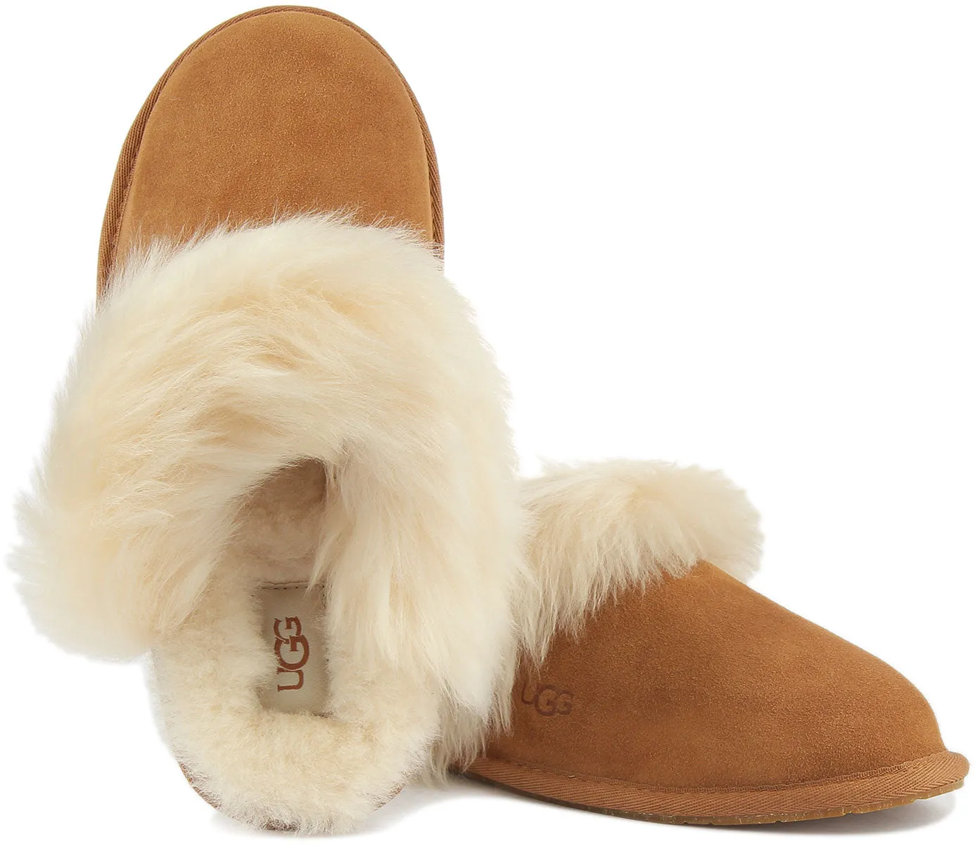 Ugg Australia Scuff Sister Slippers In Chestnut For Women