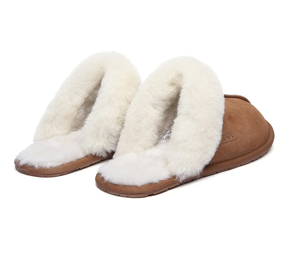 UGG Slippers Australia Sheepskin Wool Home Slippers Rosa Scuff