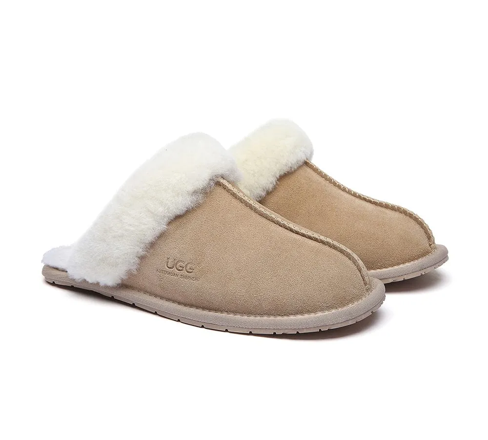 UGG Slippers Australia Sheepskin Wool Home Slippers Rosa Scuff