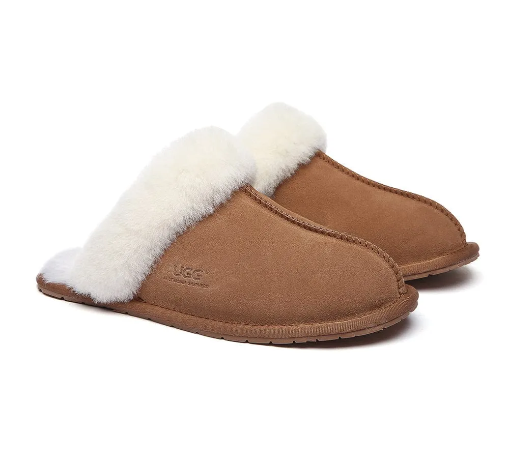 UGG Slippers Australia Sheepskin Wool Home Slippers Rosa Scuff