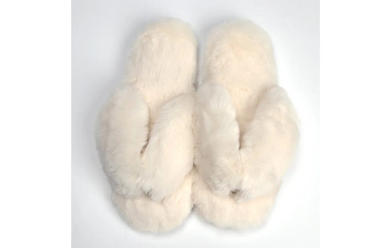 VS Fulfillment - Roxoni Women's Indoor Cute Plush With Contrast Trimming House Slipper