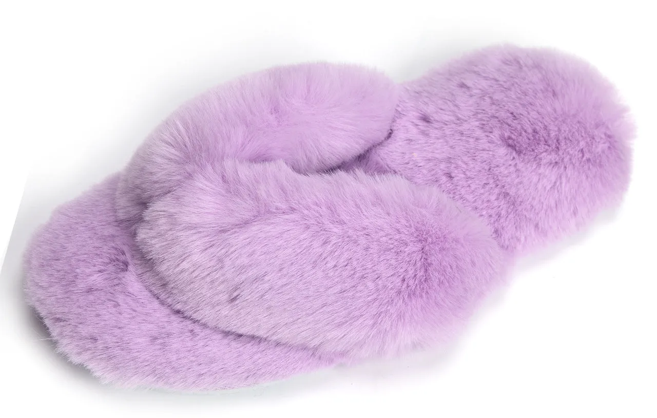 VS Fulfillment - Roxoni Women's Indoor Cute Plush With Contrast Trimming House Slipper