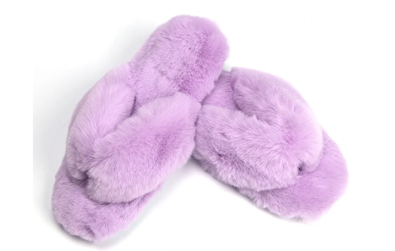 VS Fulfillment - Roxoni Women's Indoor Cute Plush With Contrast Trimming House Slipper