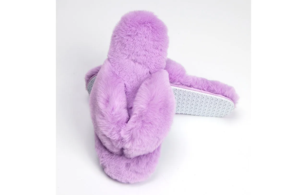 VS Fulfillment - Roxoni Women's Indoor Cute Plush With Contrast Trimming House Slipper