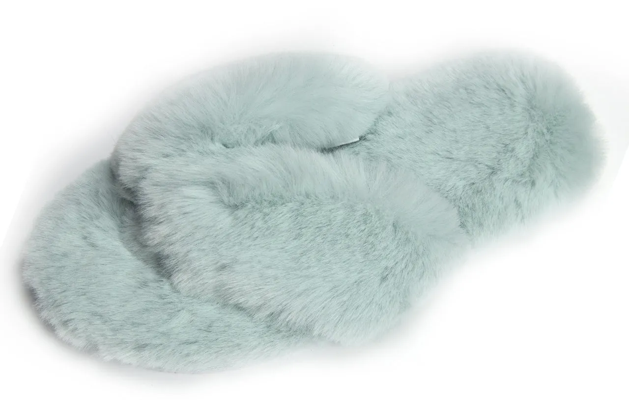 VS Fulfillment - Roxoni Women's Indoor Cute Plush With Contrast Trimming House Slipper