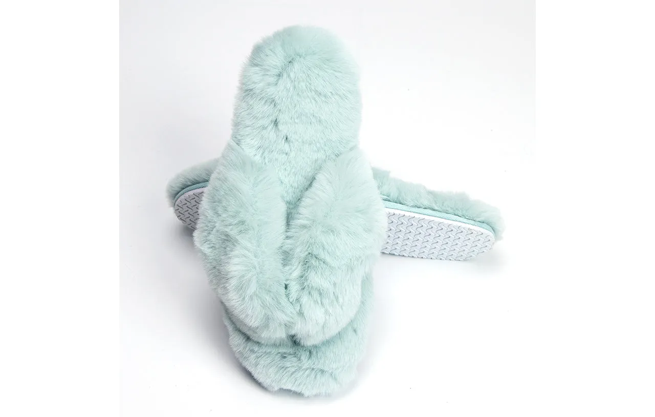 VS Fulfillment - Roxoni Women's Indoor Cute Plush With Contrast Trimming House Slipper