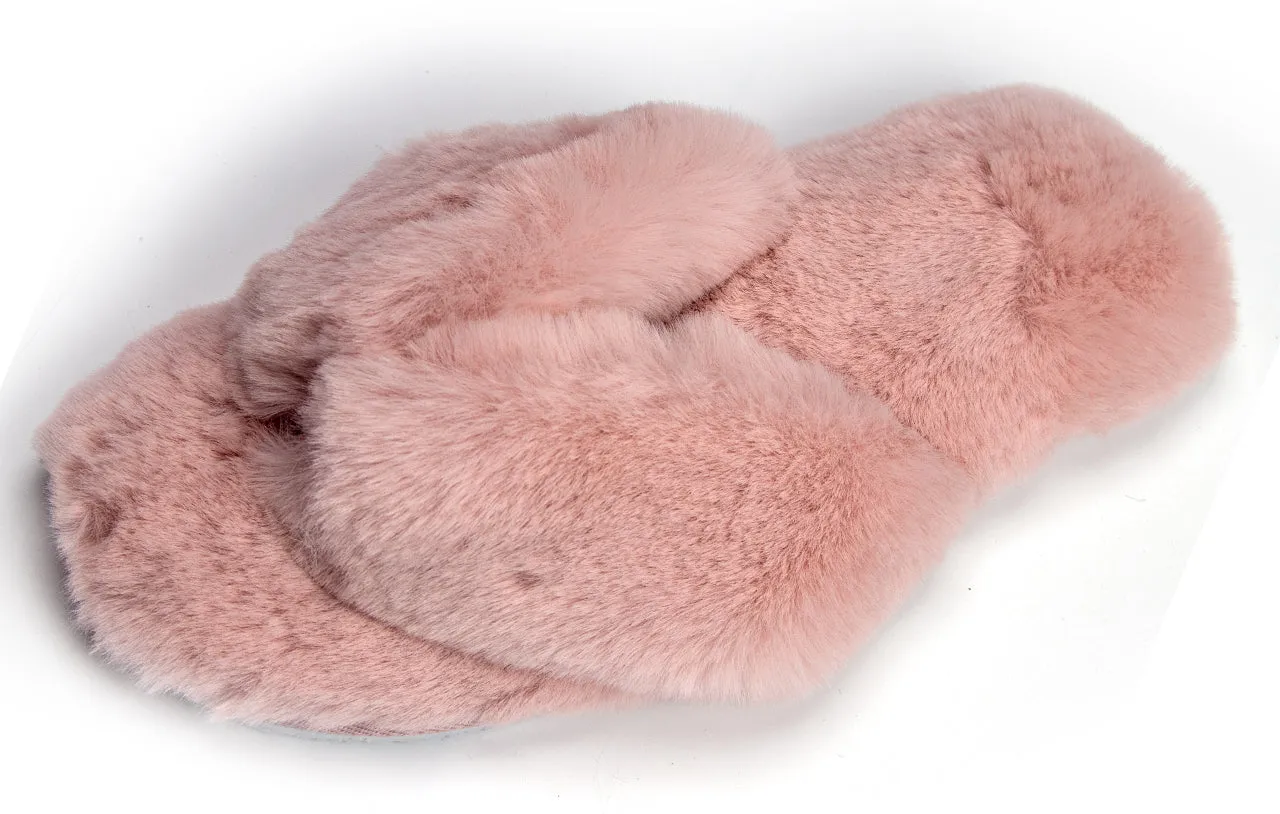 VS Fulfillment - Roxoni Women's Indoor Cute Plush With Contrast Trimming House Slipper