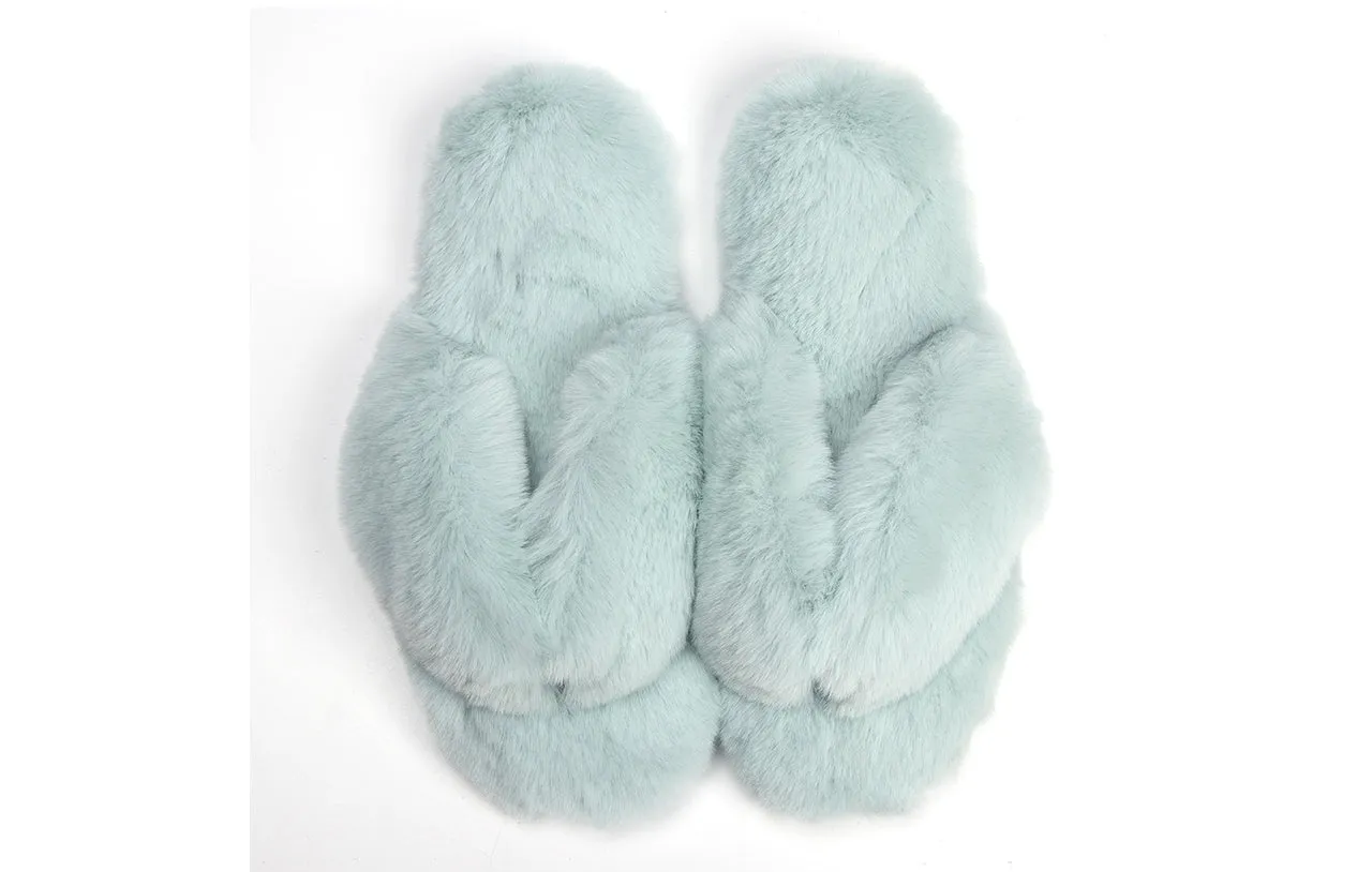 VS Fulfillment - Roxoni Women's Indoor Cute Plush With Contrast Trimming House Slipper