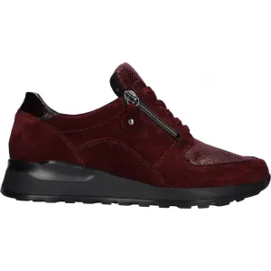 Waldlaufer Hiroko Soft Womens Wide Fit Trainer - Merlot