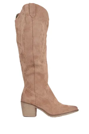 Wilder Faux Suede Boot-Taupe