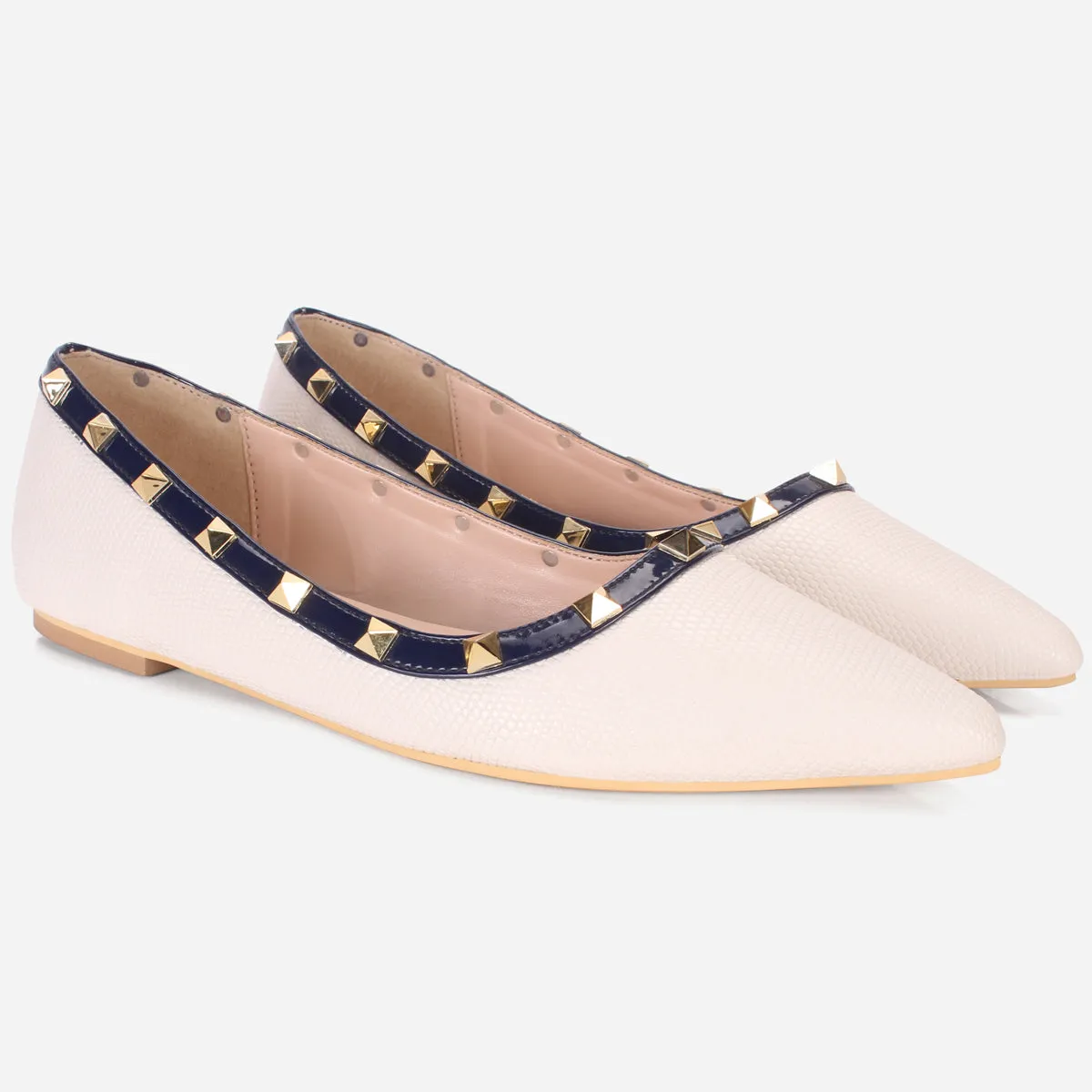 Womens "ADELAIDA  "Pointed Adorned Flat Shoes